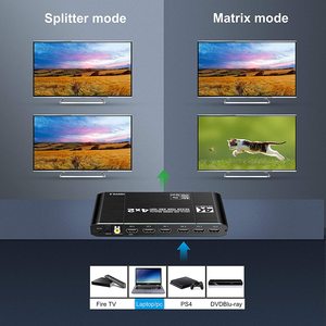 4K HDMI Matrix 4x2 4 in 2 Out HDMI2.0オーディオエクストラクタースイッチスプリッター、光ToslinkSPDIF同軸3.5mmARCオーディオ付き - Product Image 4