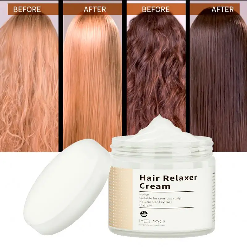 Produtos de Styling Fluffy Relaxer Hidratante Sem Liça Relaxante Relaxado Cabelo Cru Creme Com Proteína E Dna Super