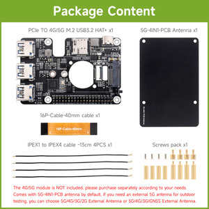 Cappello da PCIe a 4G/5G M.2 USB3.2 + Waveshare per Raspberry Pi 5 compatibile con SIMCom Quectel 4G moduli 5G Raspberry Pi 5 HAT - Product Image 2