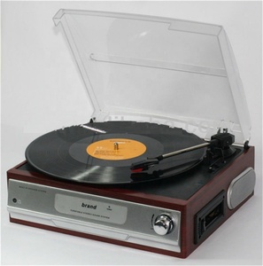 Giradischi in vinile, custodia portatile per giradischi a 3 velocità, 2 altoparlanti integrati uscita di linea RCA cuffie AUX - Product Image 3
