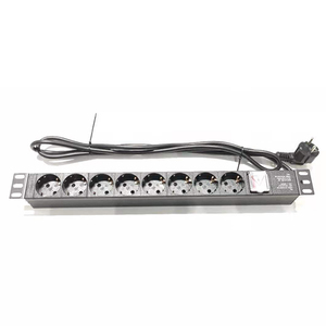 Yüksek kaliteli 1U fransa tipi güç dağıtım ünitesi (PDU) 8 yollu ağ sunucu rafı endüstriyel kullanım için anahtarlı - Product Image 5