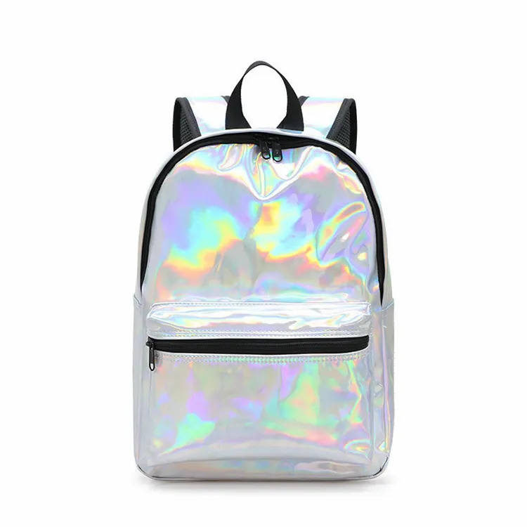 Popular holográfica de la PU última mochila escolar para los adolescentes la universidad, los estudiantes de la Escuela de bolsa mochila para la escuela