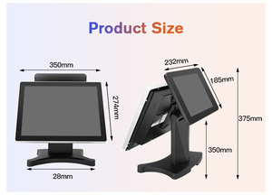 15 Inch Dual Screen POS <strong>System</strong> with 10 Inch Customer Display Cash Register Windows All-In-One EPOS Terminal <strong>System</strong> Hardware - Product Image 6