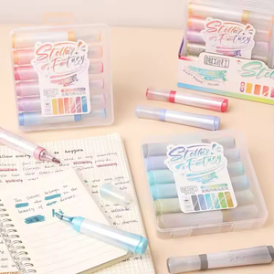 6PCS Flash <span class=keywords><strong>Highlighter</strong></span> Markers xếp chồng lên nhau <span class=keywords><strong>Highlighter</strong></span> pastel <span class=keywords><strong>Highlighter</strong></span> <span class=keywords><strong>Marker</strong></span> Set cho các trường học - Product Image 4