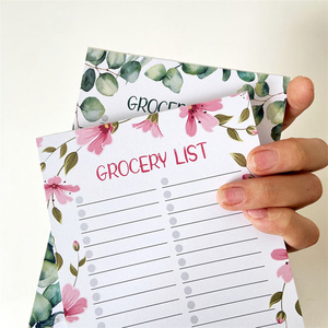 Bloc de notas magnético troquelado con estampado Floral personalizado, papel de hojas sueltas, Bloc de notas adhesivo de bolsillo para hacer la lista - Product Image 1