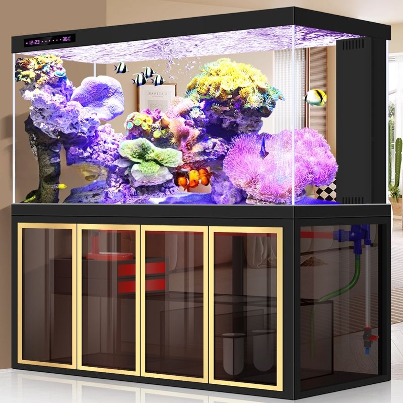 กรอบสีดำ+กรอบบานตู้สีทอง+บานตู้กระจกสีน้ำตาล