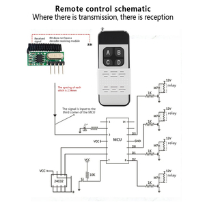 Mejor venta DC12V 2 botones Universal Auto puerta alarma sistema de seguridad electrónica abridor de puerta RF Control remoto inalámbrico - Product Image 6