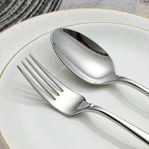 Sang trọng thép không gỉ <span class=keywords><strong>Flatware</strong></span> Set bạc với gương đánh bóng độc đáo dao muỗng nĩa cho đám cưới bên thực phẩm & trà - Product Image 4