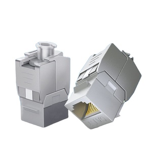 Rete Ethernet di alta qualità Cat6a Cat7 di 180 grado schermato Modularjack Tooless FTP Rj45 Keystone Jack 1000mhz Cat7 - Product Image 1