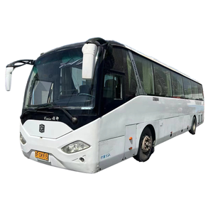 Автобусный автобус ZhongTong 65 мест, дизельный мини-автобус с автоматической коробкой передач, рулевое управление, б/у городской автобус для продажи