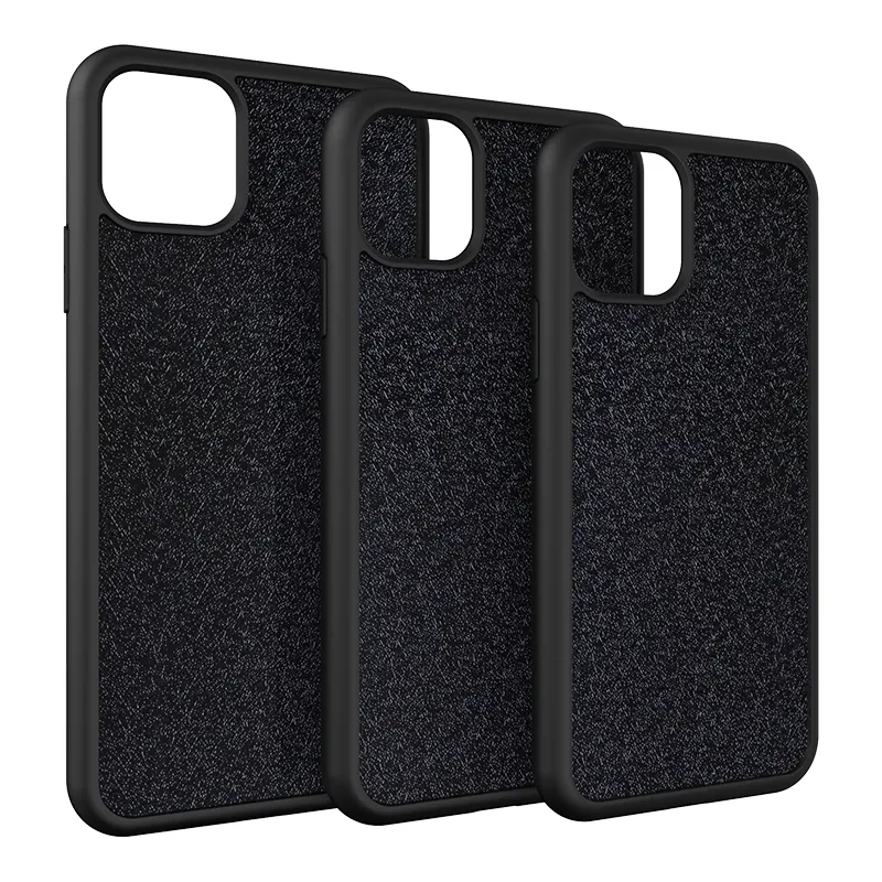 Funda de cuero para teléfono, cinta adhesiva negra de TPU para iphone x 11 12 13 3M