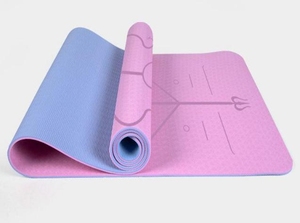 Özel tasarım biyobozunur doğal TPE yüksek kalite yoga mat kaymaz yoga ve pilates özel baskı yoga mat