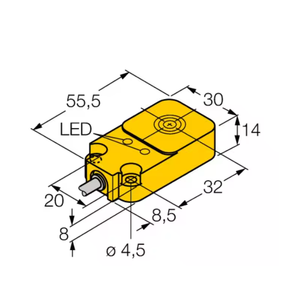 BI10U-Q14-AP6X2 Turck quadratischer 3-Draht rechteckiger induktiver Näherung sensor Schalter - Product Image 1