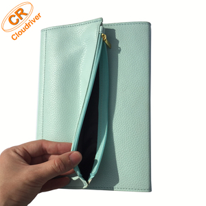 Personalizado de papel de bloc de notas insertar PU Carpeta de diario de las mujeres portátil con bolsillo con cremallera - Product Image 3