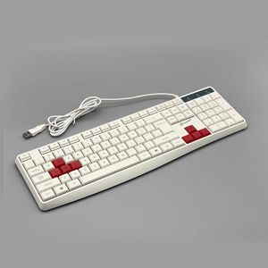 Tastiera da ufficio ergonomica di vendita calda Full-size cablata con connessione USB Design personalizzato per K-107CW di applicazioni informatiche - Product Image 3