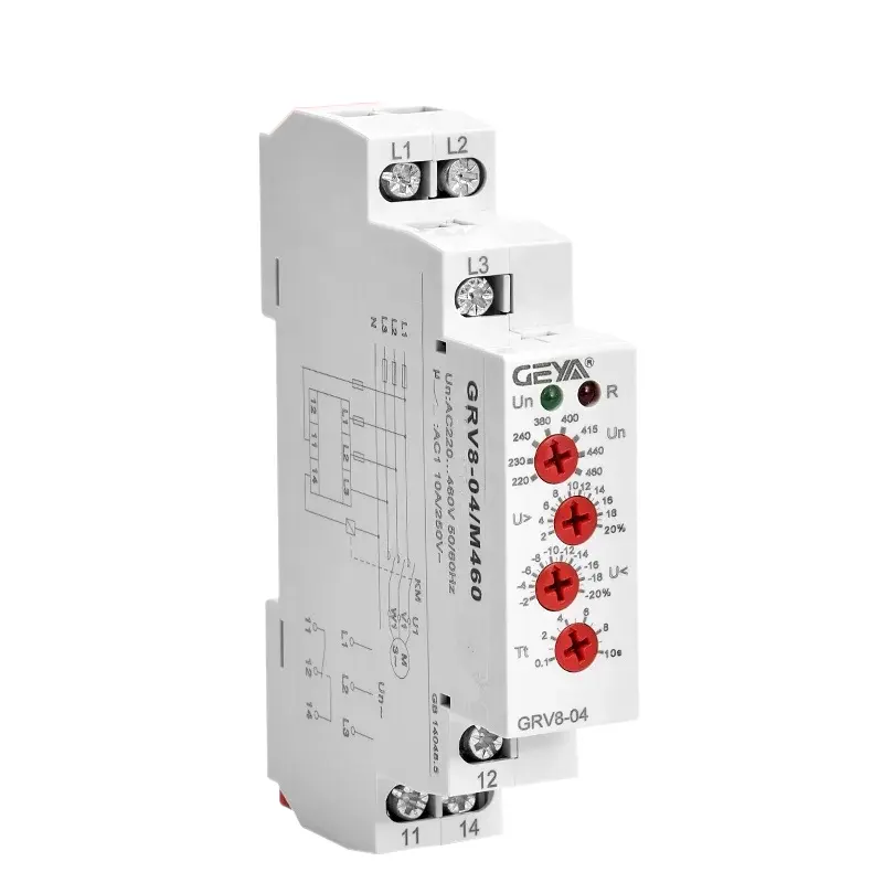 GEYA GRV8-04 AC Voltage Controller Phase Sequence And Failure Protection Relay 10A