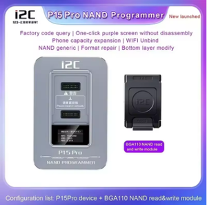 <strong>I2C</strong> P15 Pro PCIE Nand HDD <strong>Programmer</strong> BGA60/BGA70/BGA110/BGA315 for IPhone6-15PM Hard Disk Date Modify Purple Screen WIFI Fix - Product Image 5