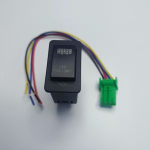 Jinchen chuyển đổi kép Led thanh ánh sáng 3A chuyển đổi push button Nissen momentary chuyển đổi với dây cho phụ kiện xe hơi - Product Image 5