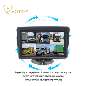 Full Touch Screen 10.1&quot; LCD IPS Car <strong>Monitor</strong> Split View 6CH Camera Video Signal <strong>Input</strong> DVR Rear View <strong>Monitor</strong> for Truck Heavy Duty - Product Image 6