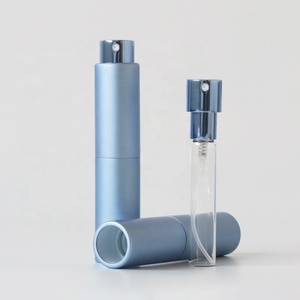 Ebetter toptan Mini boyutu yuvarlak şekil 5ml mavi siyah gümüş kırmızı doldurulabilir büküm up alüminyum parfüm Atomizer - Product Image 6