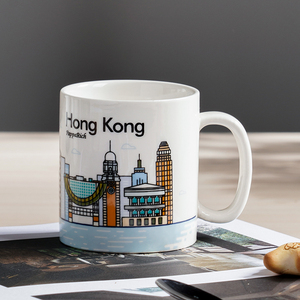 不同国家标志性建筑图案的个性化设计陶瓷咖啡杯 - Product Image 2
