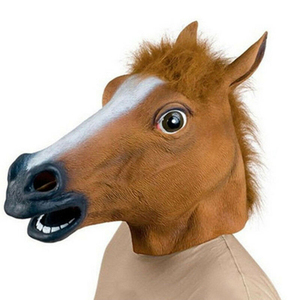 หน้ากากพลาสติกหัวม้าน่ากลัวอุปกรณ์เสริมเครื่องแต่งกายคอสเพลย์สำหรับตกแต่งงานปาร์ตี้สำหรับวันฮาโลวีนและวันโกหก - Product Image 4