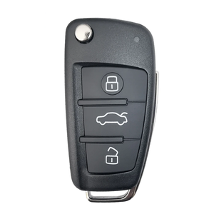 เคสกุญแจรถพับได้3ปุ่มสำหรับรถ Audi A2 A3 A8 A6L A6 Q7 TT - Product Image 1