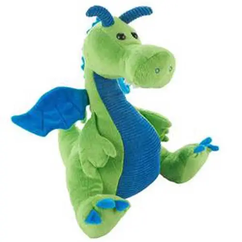 Customsized blue and green color plush dragon toy Made in China