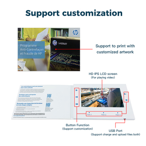 Paper <strong>Crafts</strong> Video Album Gift Portable Advertising Player Video Photo Book LCD Display <strong>Booklet</strong> Business Video Brochure Card - Product Image 2