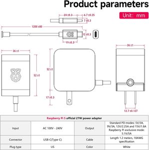 Offizielles Schutzhülle aktiver Kühlventilator-Kit verspiegelte Speicherkarte Netzwerkkabel Zubehör Raspberry Pi 5 Stromversorgungskits - Product Image 4