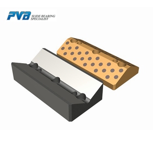 Guías prismáticas STWT C954, lubricante sólido de grafito de bronce, placa sin aceite integrada, 1 unidad - Product Image 1