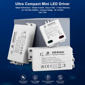Transformador de voltaje constante, 9 vatios, 12 vatios, 18 vatios, 24 vatios, 120 Vac, entrada de CC, 12 y 24 voltios de salida, tubo de luz Led, controlador de fuente de alimentación - Product Image 2
