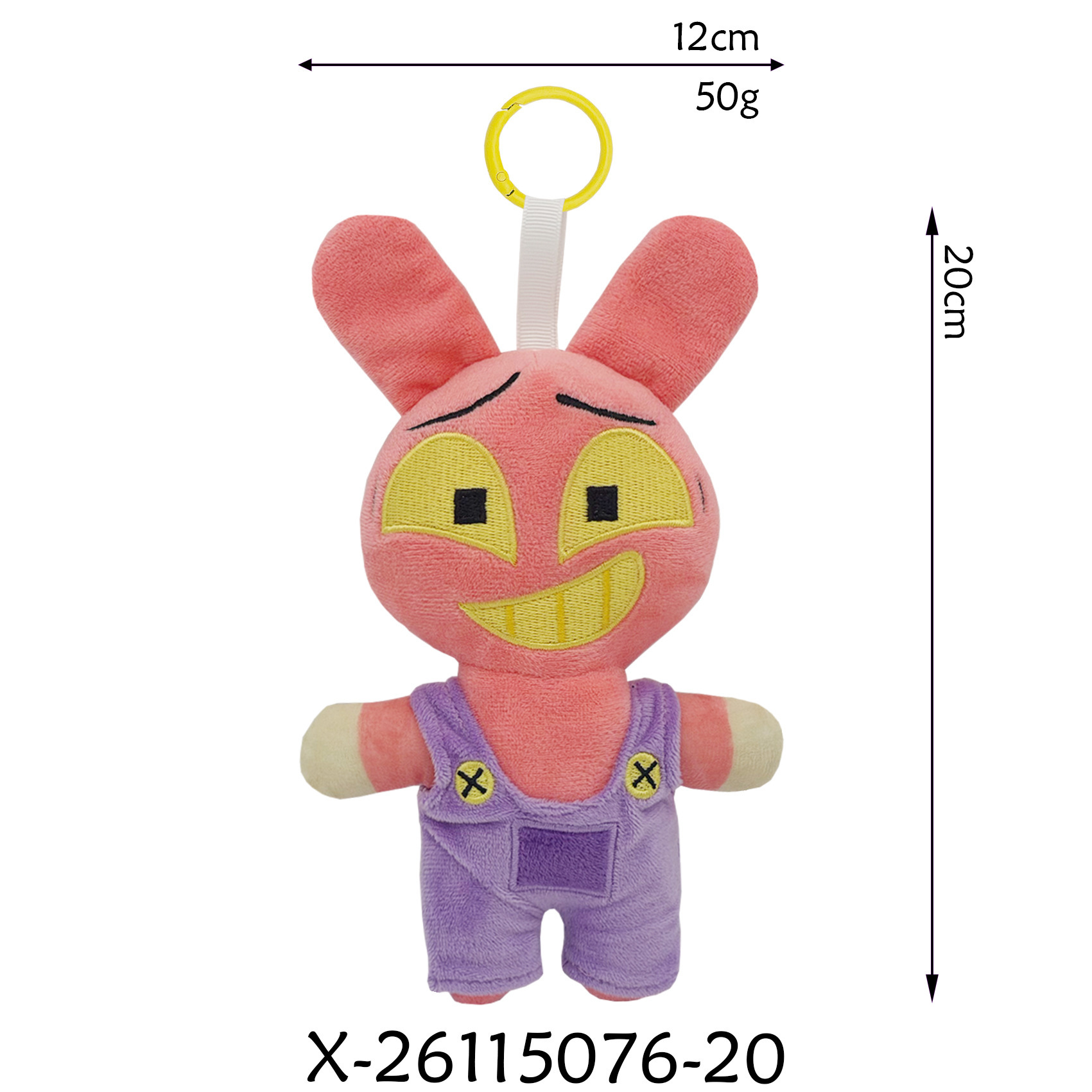 Accessori in metallo a forma di coniglio rosa con dettagli viola non comprimibili