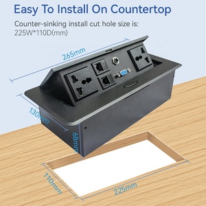 Toma de corriente universal para ordenador de escritorio, conector de toma de corriente universal, varios medios, rj45 - Product Image 5