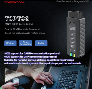 TabScan T6PT3G FÜR Porsche Piwis2 Piwis3 Software CANFD DolP Diagnose tool Geräte diagnose VCI Remote OBDII Scanner - Product Image 6