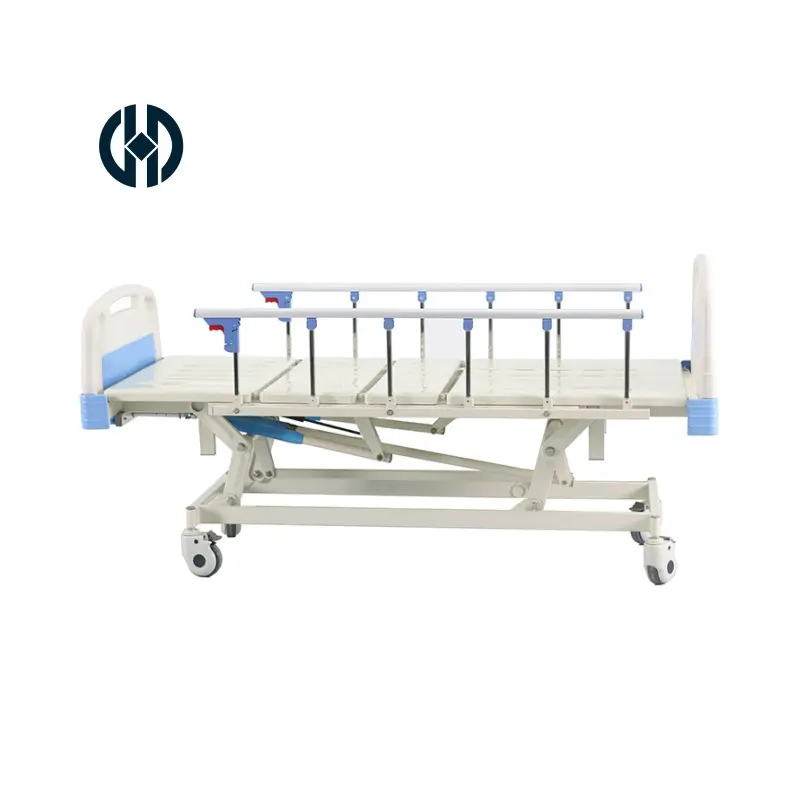 Cama de enfermagem elétrica com cabeceira em ABS para hospital, fabricante médico de 3 funções