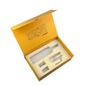定制标志红酒套装包装灰色纸板纸质礼品盒单750毫升酒瓶 - Product Image 1