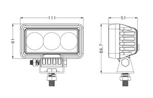 ไฟทำงาน LED แบบลำแสงคู่4นิ้ว30W, ลำแสง2400LM น้ำท่วม/สปอตไลท์ไฟทำงานแรงดัน9-32V และรูปแบบลำแสงคู่สำหรับการใช้งานที่มีความยืดหยุ่น