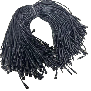 Factory Shop Hanging <strong>Tags</strong> <strong>String</strong> <strong>Loop</strong> Wax Cotton and PVC Bullet Rope Washable Seal Lock Paper Garment Clothing Storage