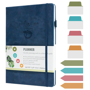 Classico 2023 2024 personalizzato morbido elastico rigido in pelle pu journal notebook Journal Planner Notebook per lavoro e scuola - Product Image 1