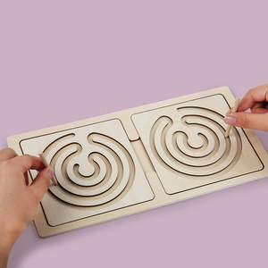 Nhà Máy Giá Top Não Sáng Giác Ngộ Đồ Chơi Bằng Gỗ Interhemispheric Đồ Chơi Bằng Gỗ Mê Cung Trò Chơi Cho Trẻ Em - Product Image 3