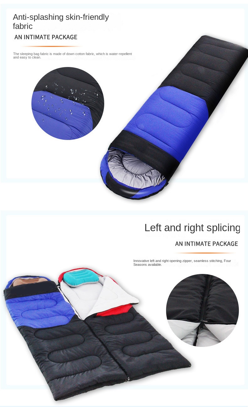 Blue down sleeping bag (210*80cm)