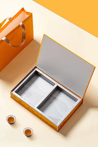 In <strong>Stock</strong> <strong>Deluxe</strong> Tea Packaging Fancy Logo Art Paper Cardboard Gift Box Handmade Senior Tea Box