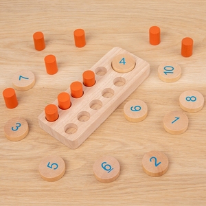 幼儿数学游戏1-10数字认知匹配木制计数板 - Product Image 3