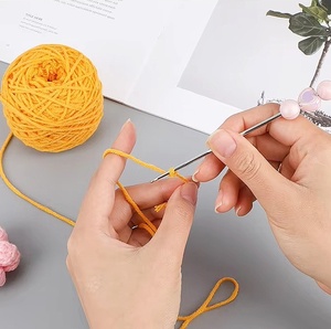 Kit gancio uncinetto con motivo a cuore ferri da maglia da 0.8mm per Kit cucito artigianale filato