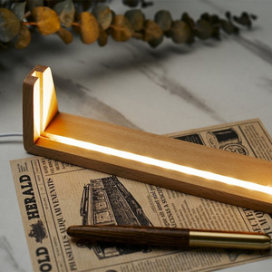 Moderne U-förmige hölzerne <span class=keywords><strong>LED</strong></span>-Licht funktion Kreative Möbel Dekor für Wohnzimmer/Schlafzimmer USB Power Bulk Order Rabatt