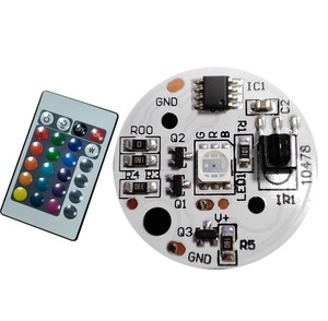DC5V SMD LED RGB печатная плата с 24-клавишами ИК-пульт дистанционного управления Диаметром 31 мм для DIY 3D ночного света Лунная лампа - Product Image 4