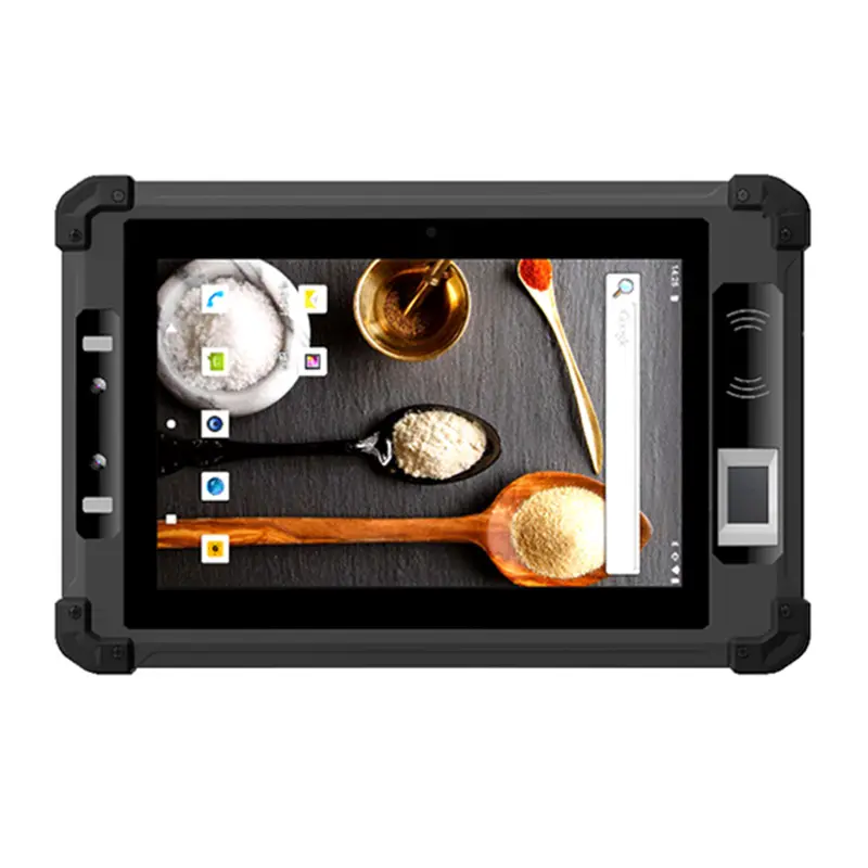 Tablets robustos mais baratos HiDON 8 polegadas NFC Fingerprint Linux Ubuntu, computador industrial incorporado