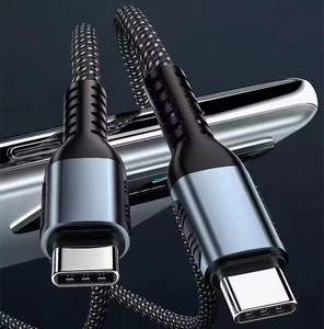 60/100W USB C C USB veri kabloları düşük fiyat naylon örgülü süper hız + hızlı mobil veri kablosu toptan tip C hızlı şarj - Product Image 6