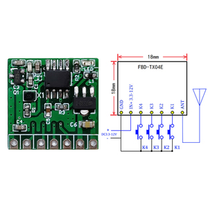 433 MHz HF-Modul Drahtloser Daten sender und-empfänger 500m Maximale Leistung Zeit abmessungen Ausgangs eingangs stunden Herkunfts übertragungs rate - Product Image 5